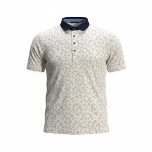 Greyson Mens XL Polo Shirt White‎ Blue Dragonfly Print Performance Golf